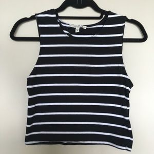 Express One Eleven striped crop top
